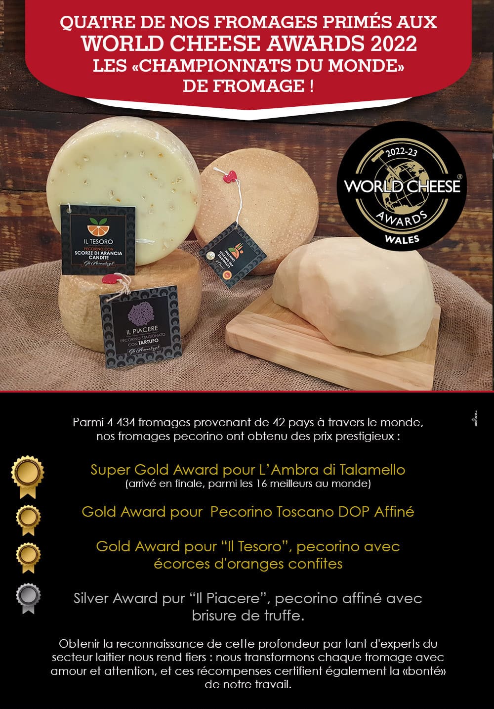 Quatre De Nos Fromages Primés Aux World Cheese Awards 2022 Les Championnats Du Monde Du 